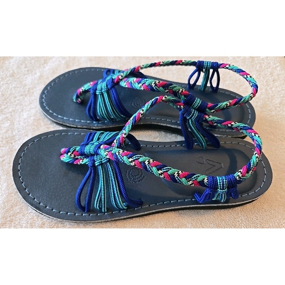 Vines Islandwear Strappy Sandals Multi Colored Women's Size 9 - Picture 2 of 6